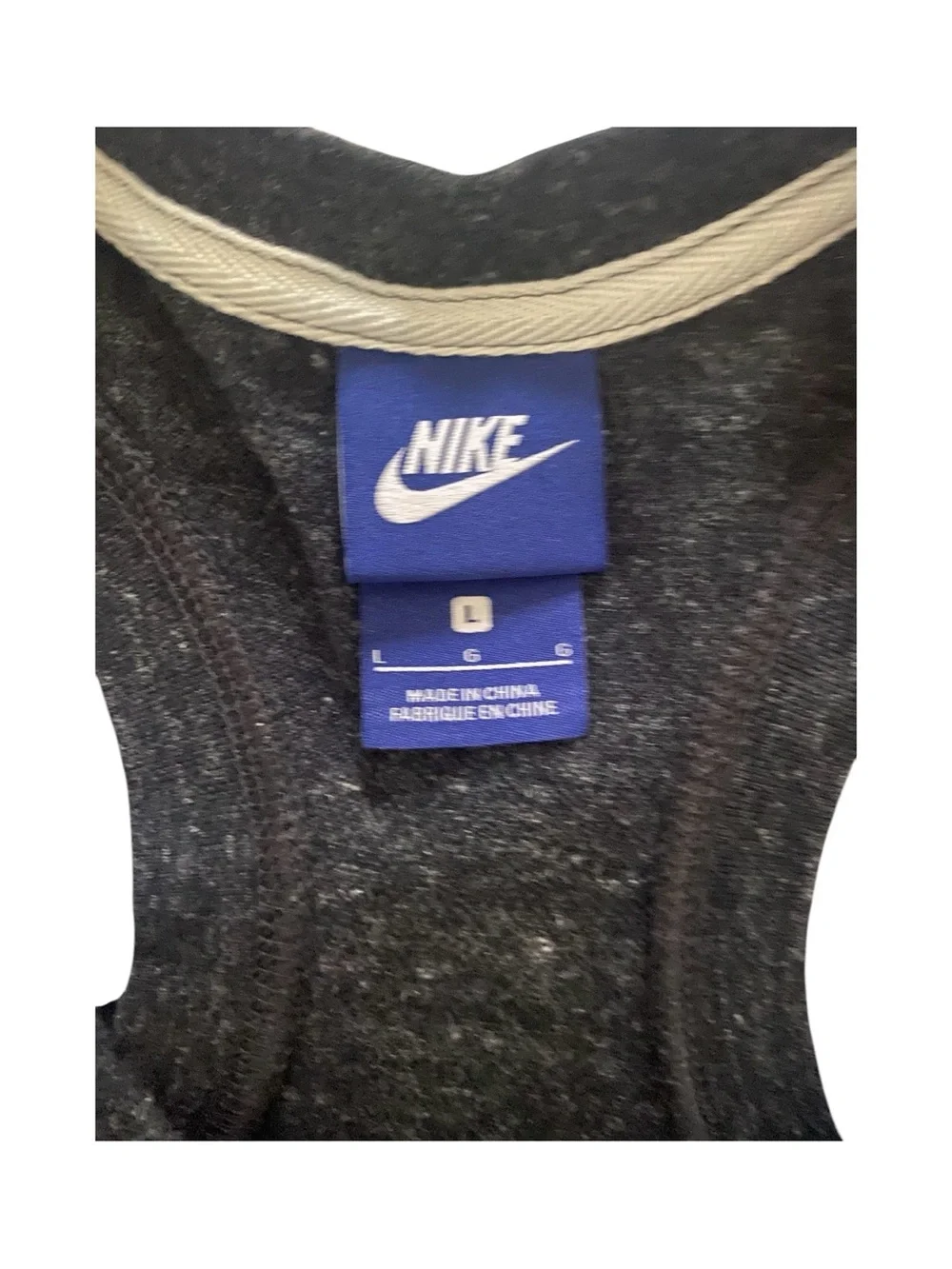 Nike Charcoal Gray Racerback Romper with Drawstring-size large